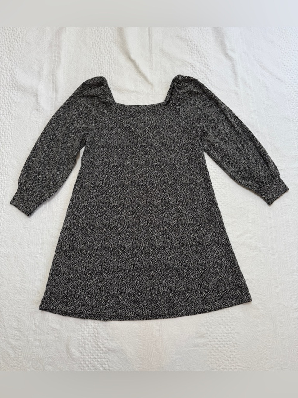 NWT Loft Square Neck Shift Dress Size Large L Black White
